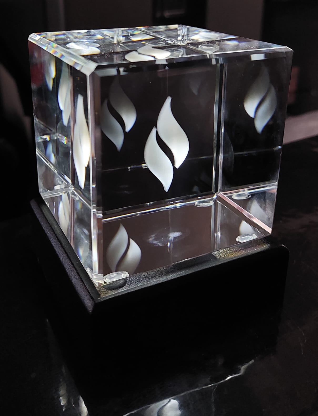 Cristal Grabado en 3D Laser