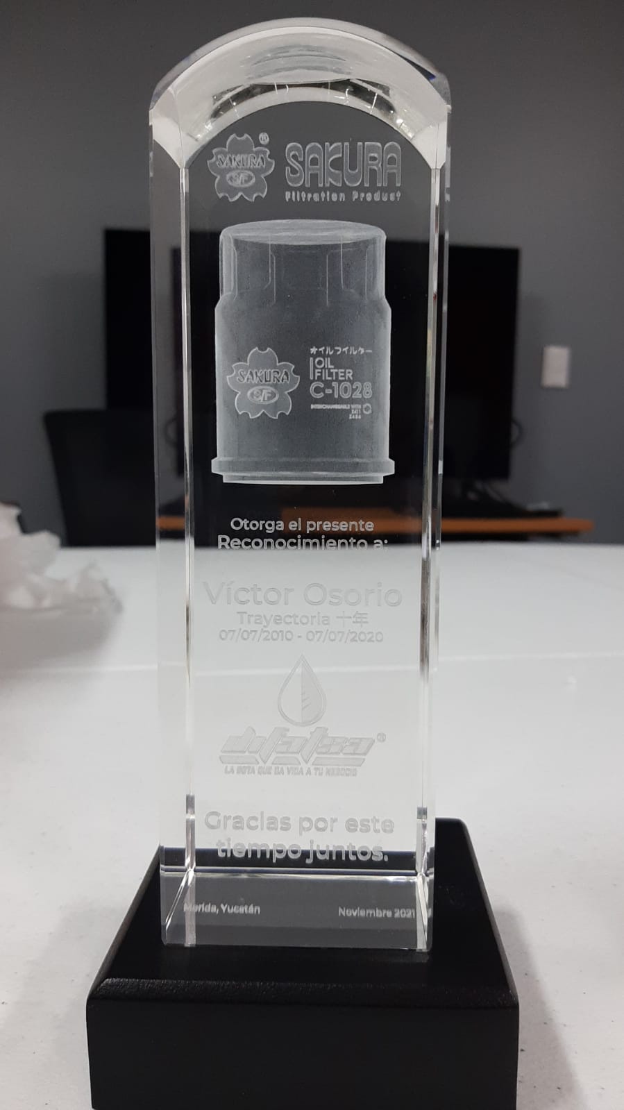 Cristal Grabado en 3D Laser