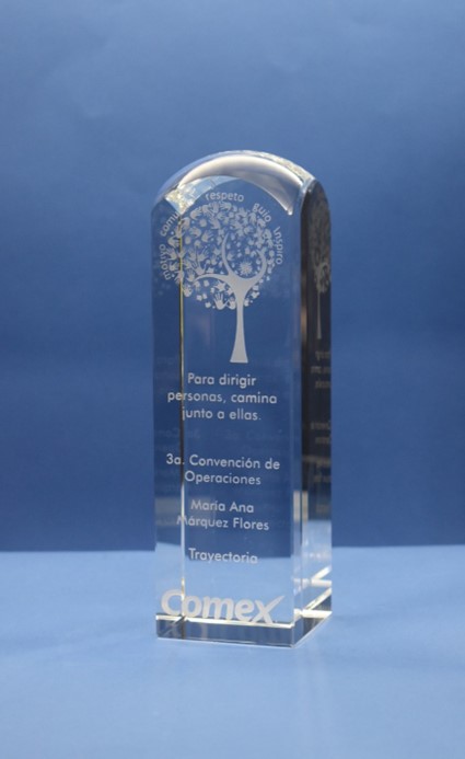 Cristal Grabado en 3D Laser