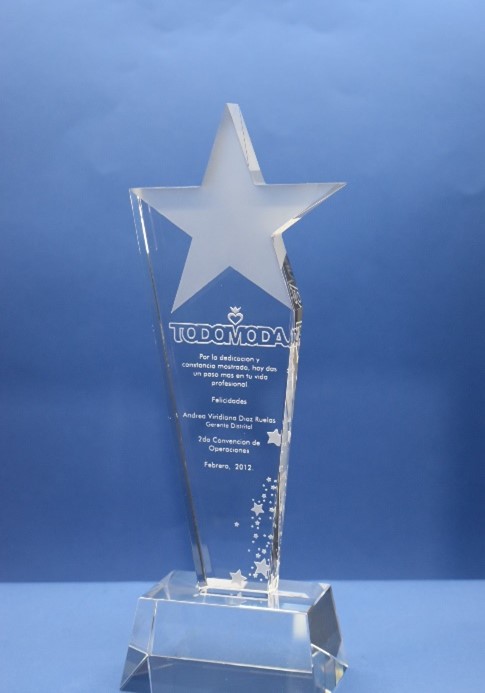 Cristal Grabado en 3D Laser