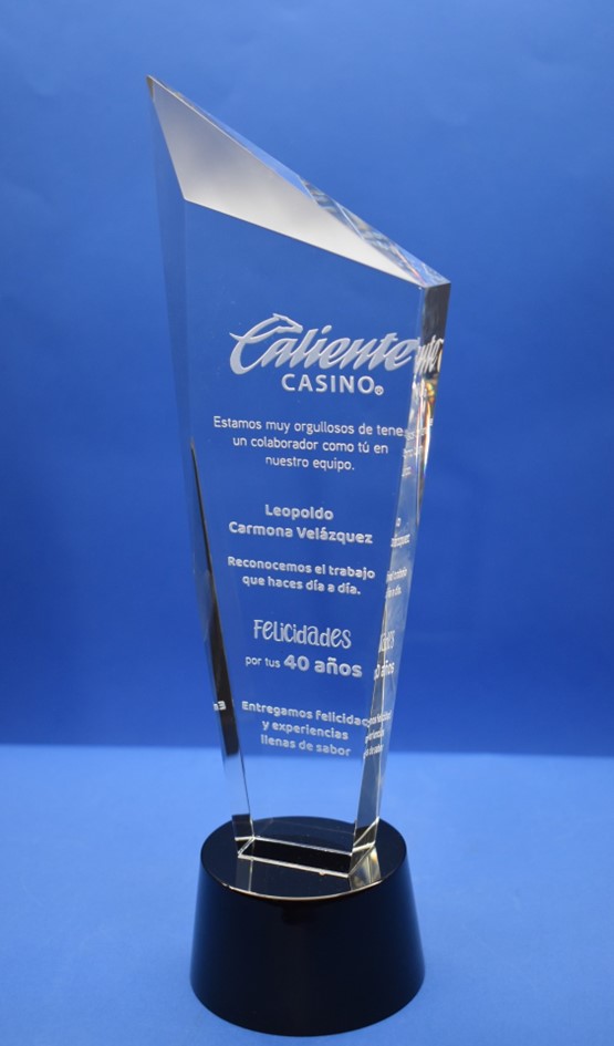 Cristal Grabado en 3D Laser