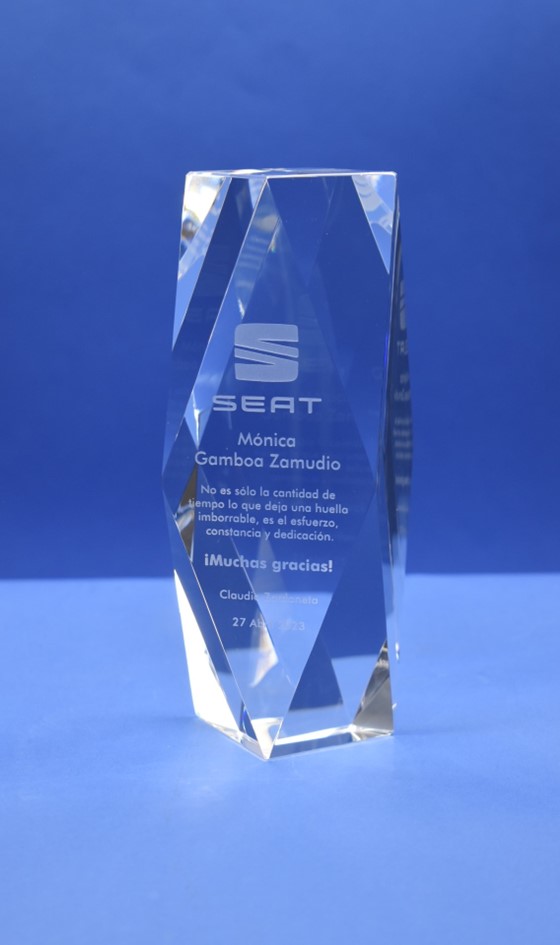 Cristal Grabado en 3D Laser