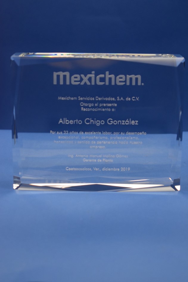Cristal Grabado en 3D Laser