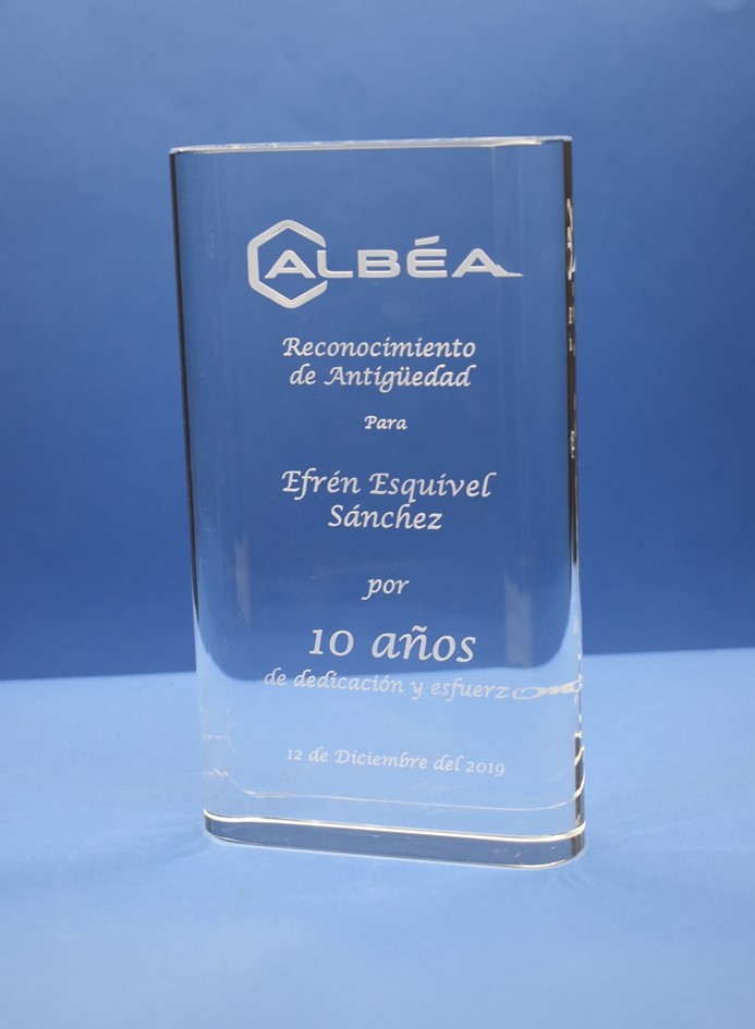 Cristal Grabado en 3D Laser