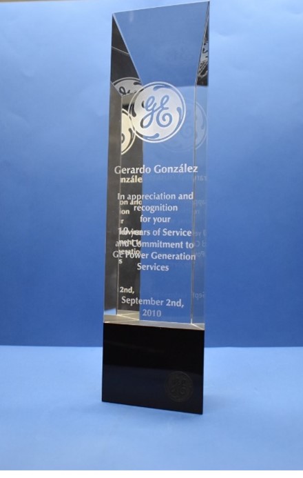 Cristal Grabado en 3D Laser
