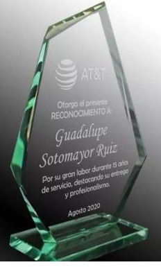 Cristal Grabado en 3D Laser